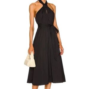 Staud Black Halter Dress